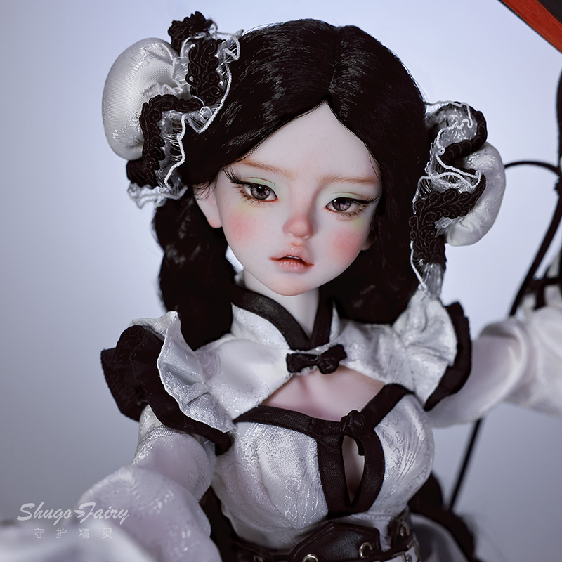 4分bjd娃娃白蝶改良旗袍风