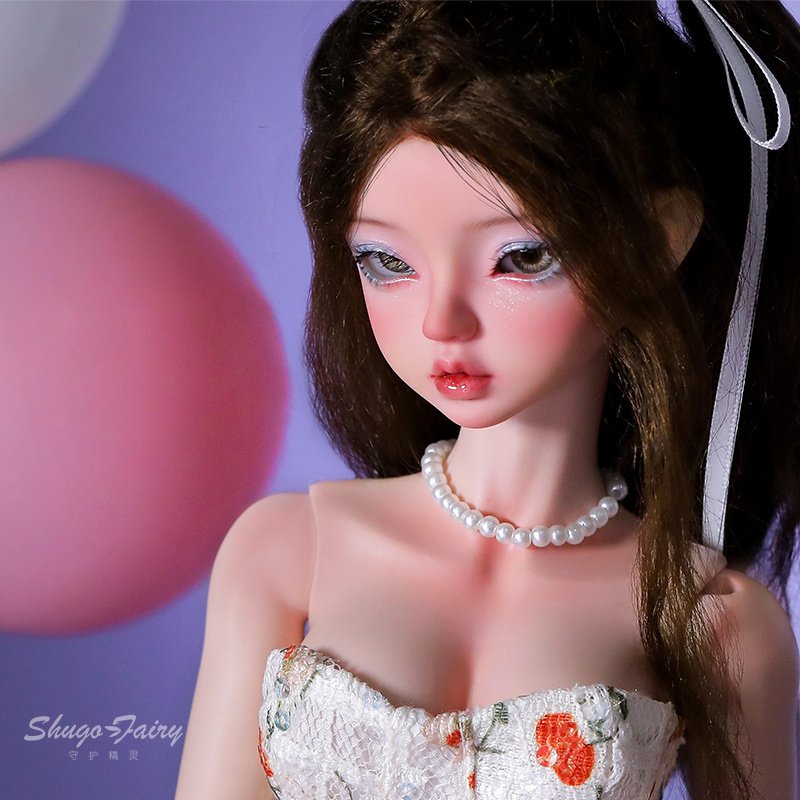 正版4分女娃素妍手工化妆bjd