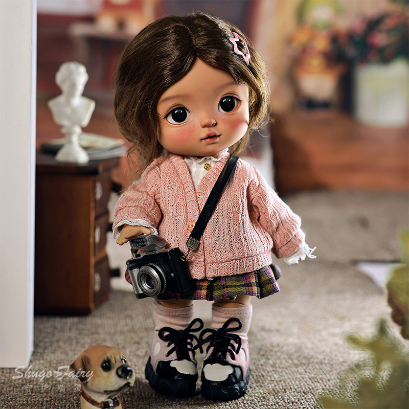 6分BJD娃娃果冻美式休闲校园风