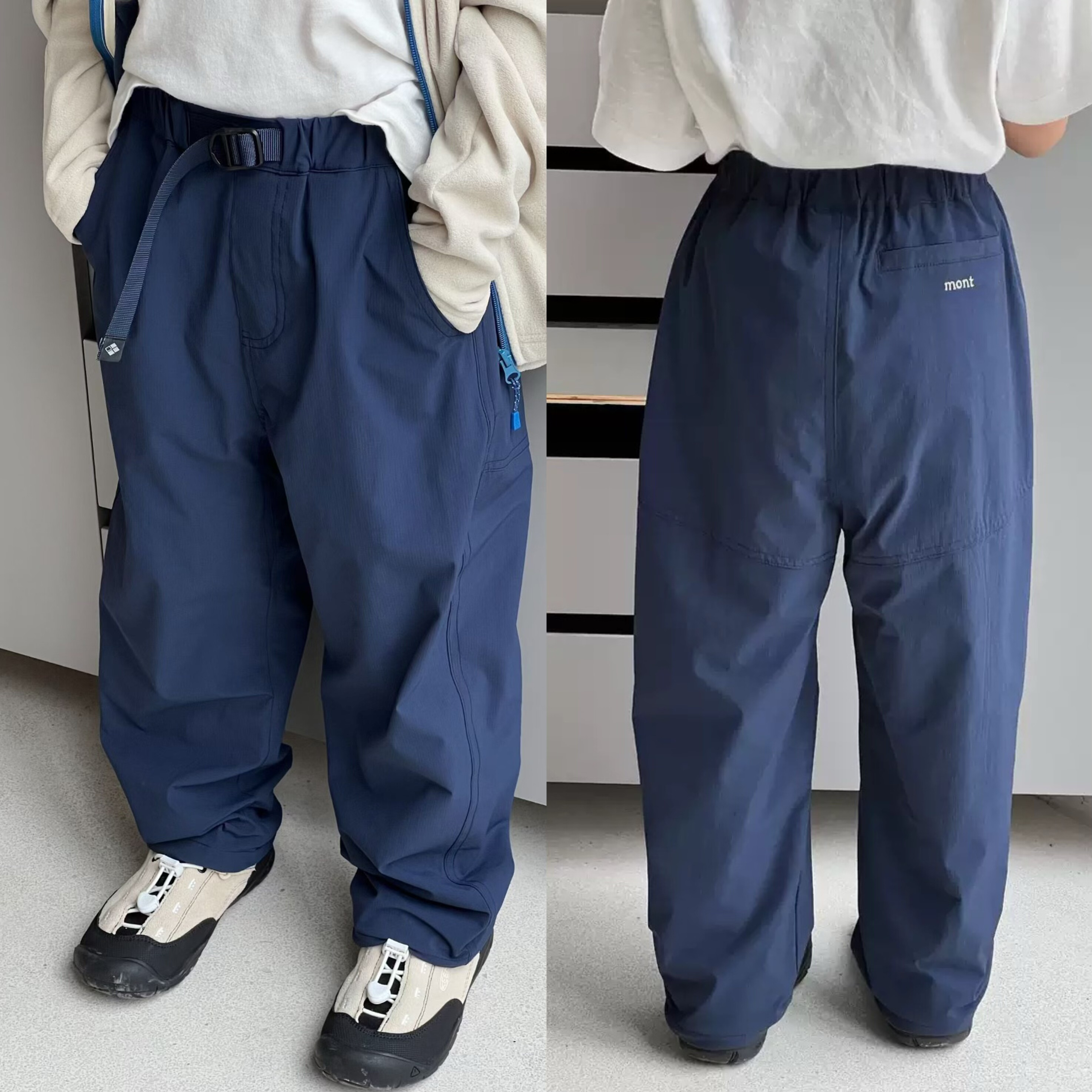 儿童户外秋冬款加绒加厚保暖运动裤男女童休闲百搭宽松裤长裤