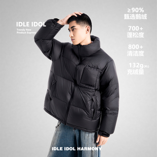 宽松休闲百搭保暖羽绒服 立领保暖外套90%鹅绒美式 IDLE IDOL冬季