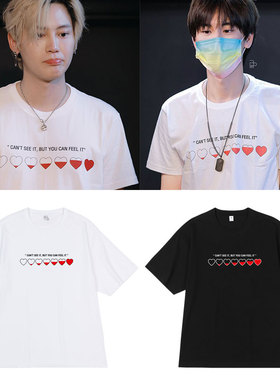 泰剧待到重逢时bounprem同款衣服短袖T恤宽松印花情侣百搭体恤夏