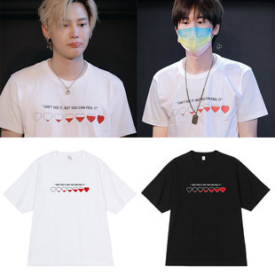 泰剧待到重逢时bounprem同款衣服短袖T恤宽松印花情侣百搭体恤夏