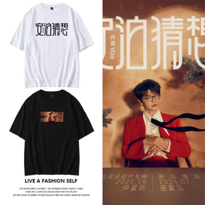 许嵩2026演唱会安泊猜想周边应援衣服同款短袖T恤纯棉印花男女装