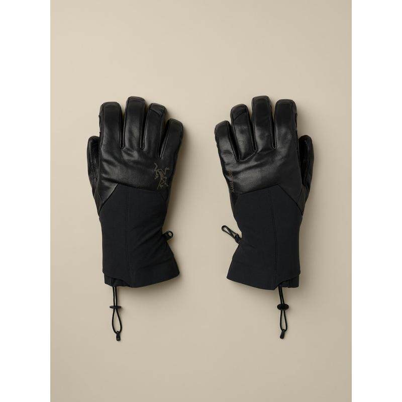 海外代购ARC&lsquo;TERYX/始祖鸟男女手套防风保暖黑色抽绳袖口滑雪