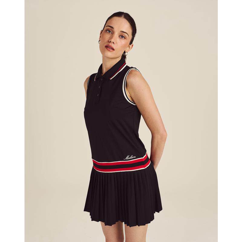代购Malbon女士运动裙内置短裤舒适贴身透气面料活动自如黑色