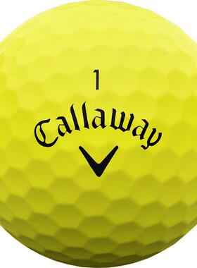 海外代购Callaway/卡拉威高尔夫球超远距离柔软手感黄色彩色
