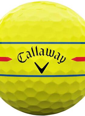 海外代购Callaway/卡拉威高尔夫球增加距离三层结构黄色彩色