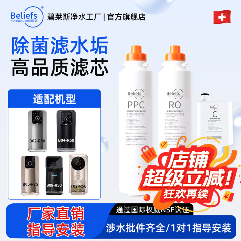 碧莱斯滤芯适配于博乐宝净水器滤芯b02/b04/b05/t02台式机PPC复合