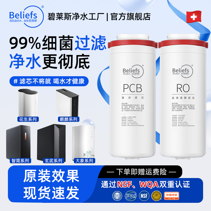 碧莱斯适用美的花生净水器滤芯MRO1791D400G600G玄武PCB麒麟J600S