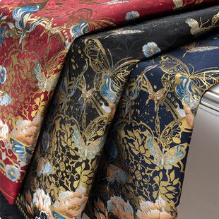 马面裙专用面料国风汉服明制中国风暗纹定位织金妆花提花古风布料
