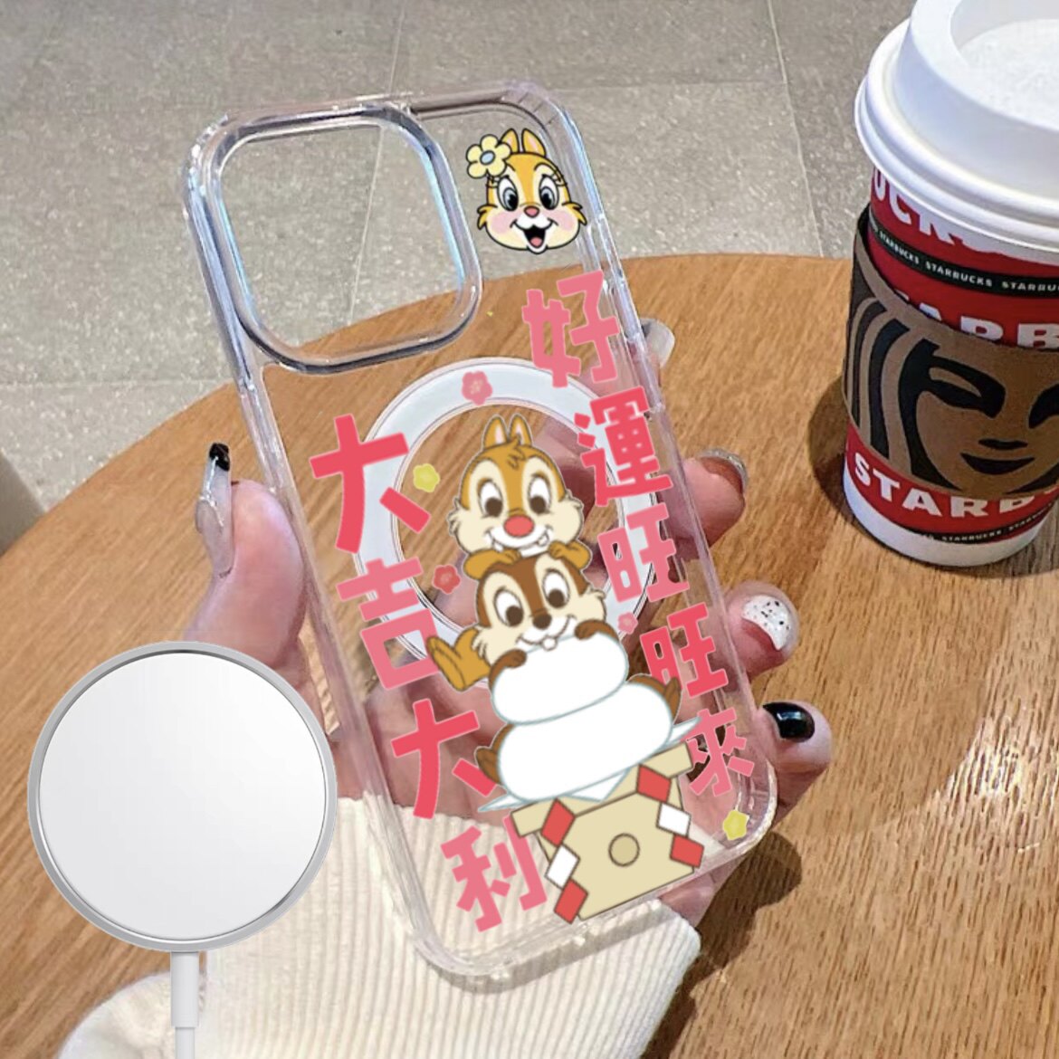 奇奇蒂蒂新年过年iPhone13promax苹果14plus15卡通可爱大吉大利12磁吸手机壳