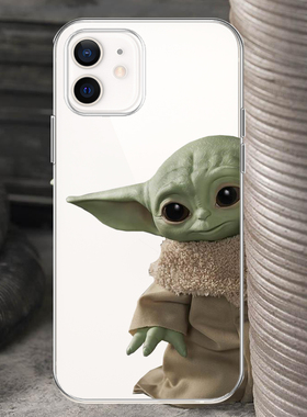 尤达宝宝大师卡通周边动漫适用于iPhone11plus12mini13promax78plusxsmax苹果15透明全包硅胶软手机壳防摔