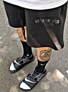 复线ESSS美式潮牌高街宽松短裤男五分裤子加肥加大特大码裤子短裤