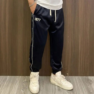 22春秋新款加肥加大卫裤束脚休闲裤子情侣高街FOG卫裤1977长裤