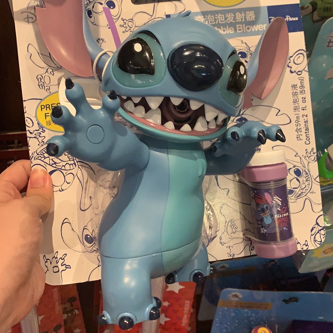 特价上海迪士尼代购卡通史迪奇米奇吹泡泡机儿童玩具