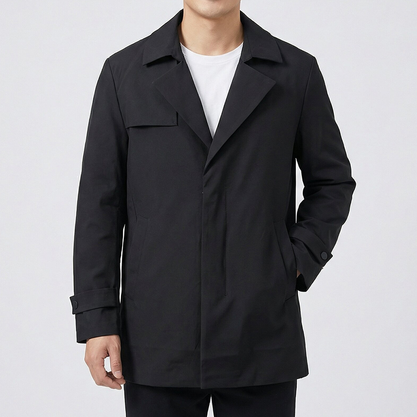 机场货撤柜中长款风衣男士春秋季西装领商务休闲中年上衣男装外套,男装,风衣,淘宝优惠券,粉丝福利购,淘宝优惠卷
