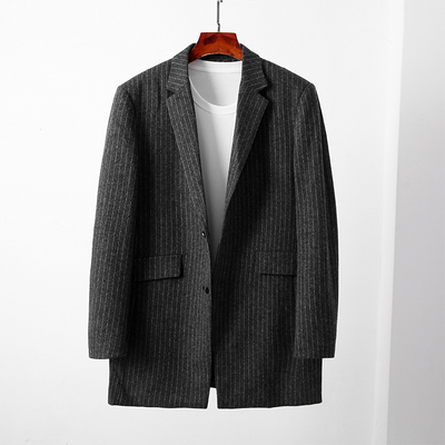 品牌撤柜男士中长款毛呢大衣外套