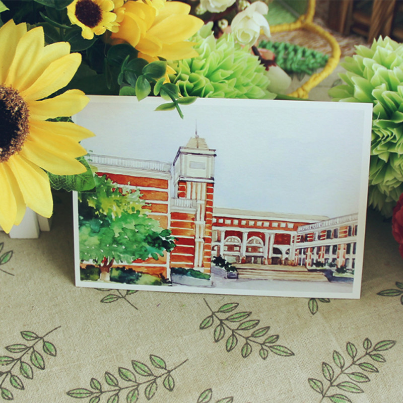 温州医科大学明信片  手绘/摄影/盒装/古风/中国/风景/创意/空白