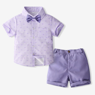 夏季新品童装男童衬衫绅士装礼服New Boys Summer Dress Kids Set