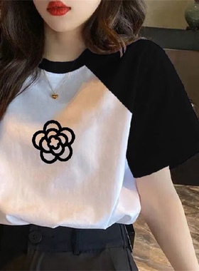 特大码女装短袖2023新款胖mm上衣夏季宽松200斤显瘦炸街遮肚子t恤