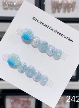 纯手工儿童专用穿戴甲网红爆款可爱公主短款美甲成品女孩指甲贴片