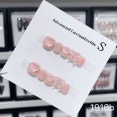 儿童穿戴甲3 12岁小孩美甲贴片公主粉色可爱立体蝴蝶结小学生短甲