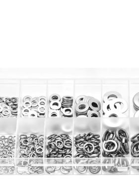 260pcs Lock and Flat Washer Assortment Kit Stainless Steel M