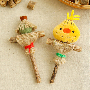 ZOO 喜多鱼原创猫咪玩具稻草人木天蓼羽毛磨牙自嗨玩具现货