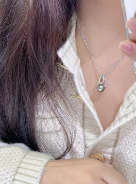 大溪地海水珍珠吊坠正圆强光送s925 银链子山下湖珠宝城源头商家