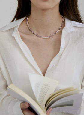 紫色小米珠锁骨链紫气东来仙女链极光送女友送闺蜜九紫离火