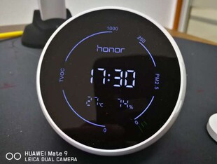 荣耀探空精灵 空气监测PM2.5实时监测蓝牙闹钟温湿度传感器Ai100