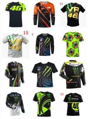 VR46鬼爪T恤速降服越野摩托车机车夏季男自行车单车速干骑行定制