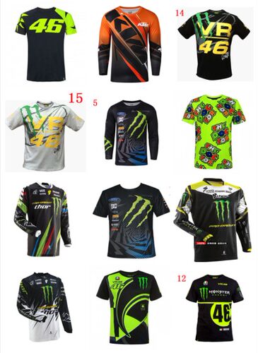 VR46鬼爪T恤速降服越野摩托车机车夏季男自行车单车速干骑行定制
