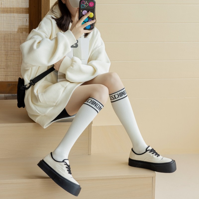 2023秋冬新款女士长筒袜数字条纹韩版小腿袜日系及膝袜潮学生袜,女士内衣/男士内衣/家居服,长筒袜,淘宝优惠券,粉丝福利购,淘宝优惠卷