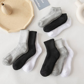 加厚毛圈黑色长筒袜子女外穿秋冬季 ins潮长袜白色男士 运动中筒袜