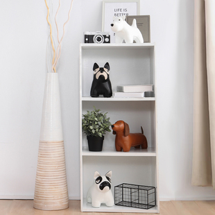 台湾zuny可爱狗狗柴犬斗牛犬柯基腊肠犬哈士奇书挡皮质摆件礼物