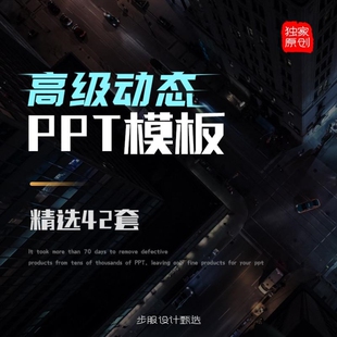 高端ppt模板商务欧美简约大气工作总结路演素材模版动态PPT模版