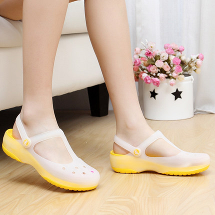 洞洞鞋女凉鞋变色玛丽珍平底果冻鞋沙滩鞋2015新款女鞋子夏包邮