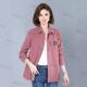 韩范洋气百搭开衫 弹力大码 女 灯芯绒衬衫 纯色上衣 休闲宽松春秋款