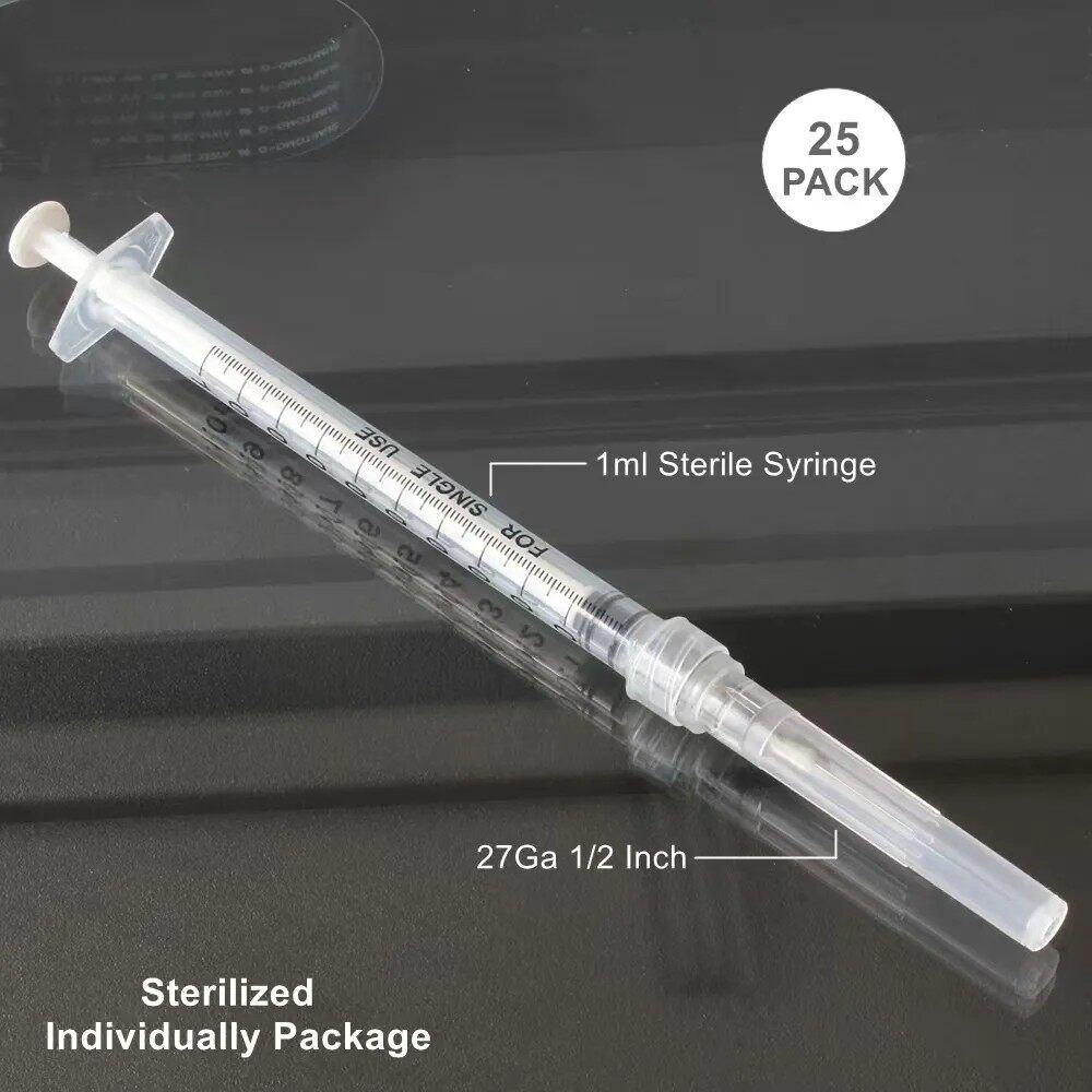 工业用旋转透明刻度1ML注射器手持式上墨器液体分装烘焙装饰针管