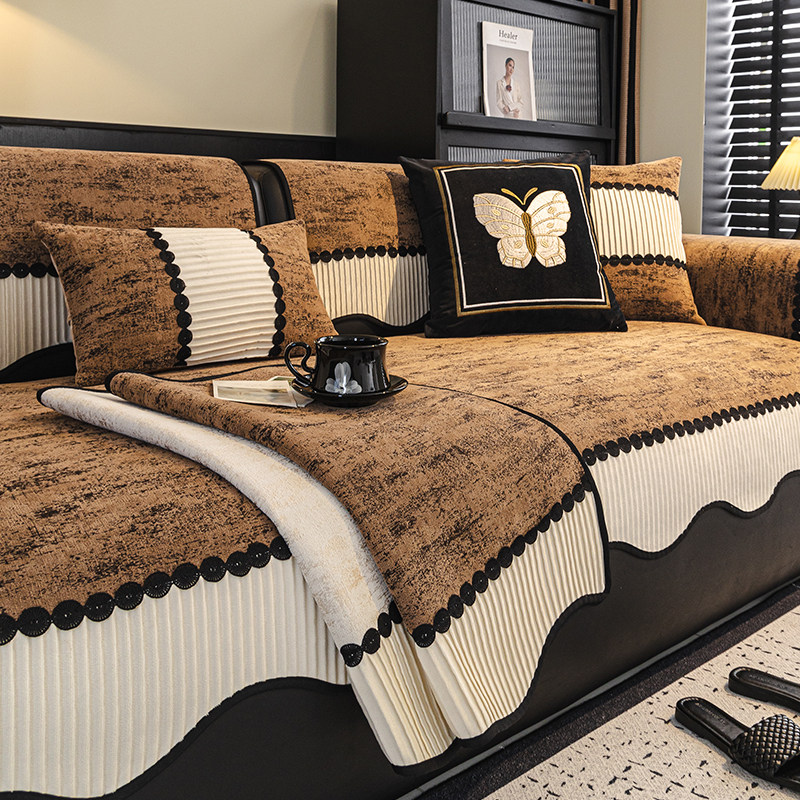 沙发垫真皮专用异形沙发盖布防滑法式美拉德靠背巾坐垫四季套罩,居家布艺,沙发垫,淘宝优惠券,粉丝福利购,淘宝优惠卷