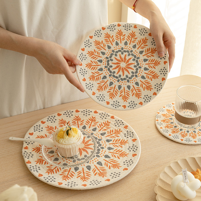 防烫锅垫碗垫餐垫隔热棉线编织波西米亚餐桌垫子防滑边几垫民族风,居家布艺,餐垫,淘宝优惠券,粉丝福利购,淘宝优惠卷