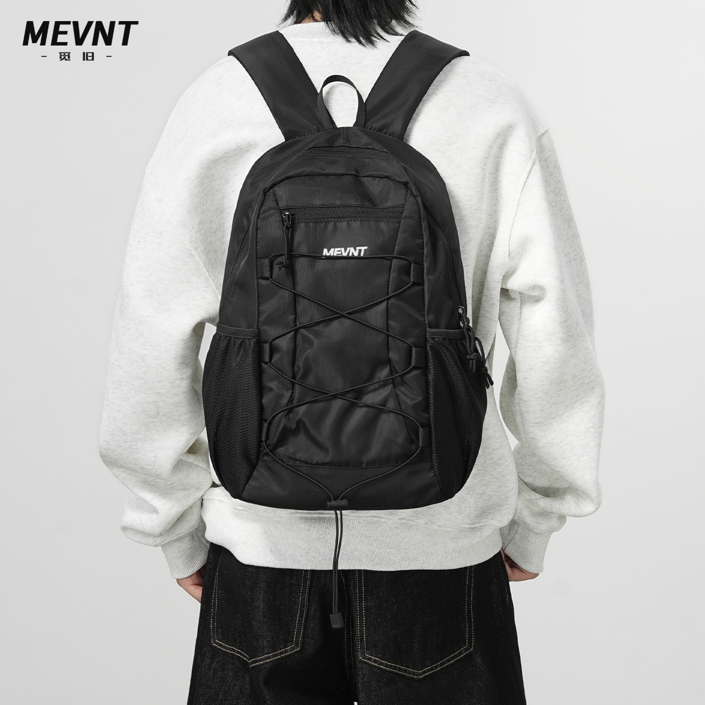 觅旧小型户外运动男女双肩包