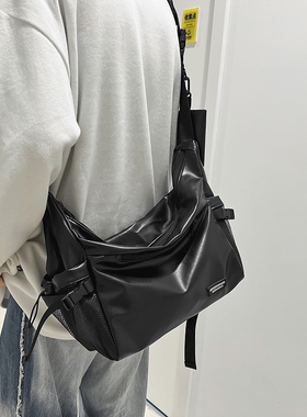 觅旧 studio潮牌斜挎包男ins潮休闲单肩包大容量运动背包男士包包