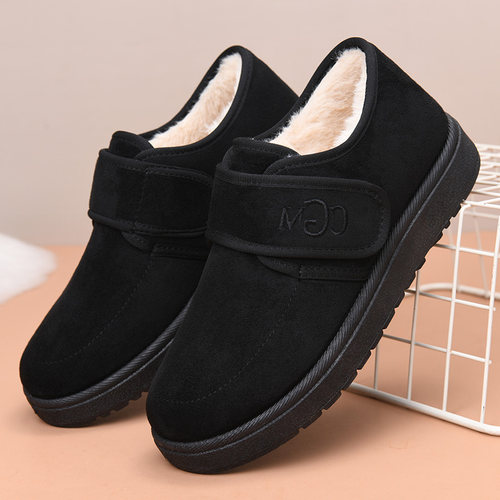 老北京棉鞋女冬季保暖防寒加绒妈妈鞋棉靴加厚防滑女士短靴休闲鞋