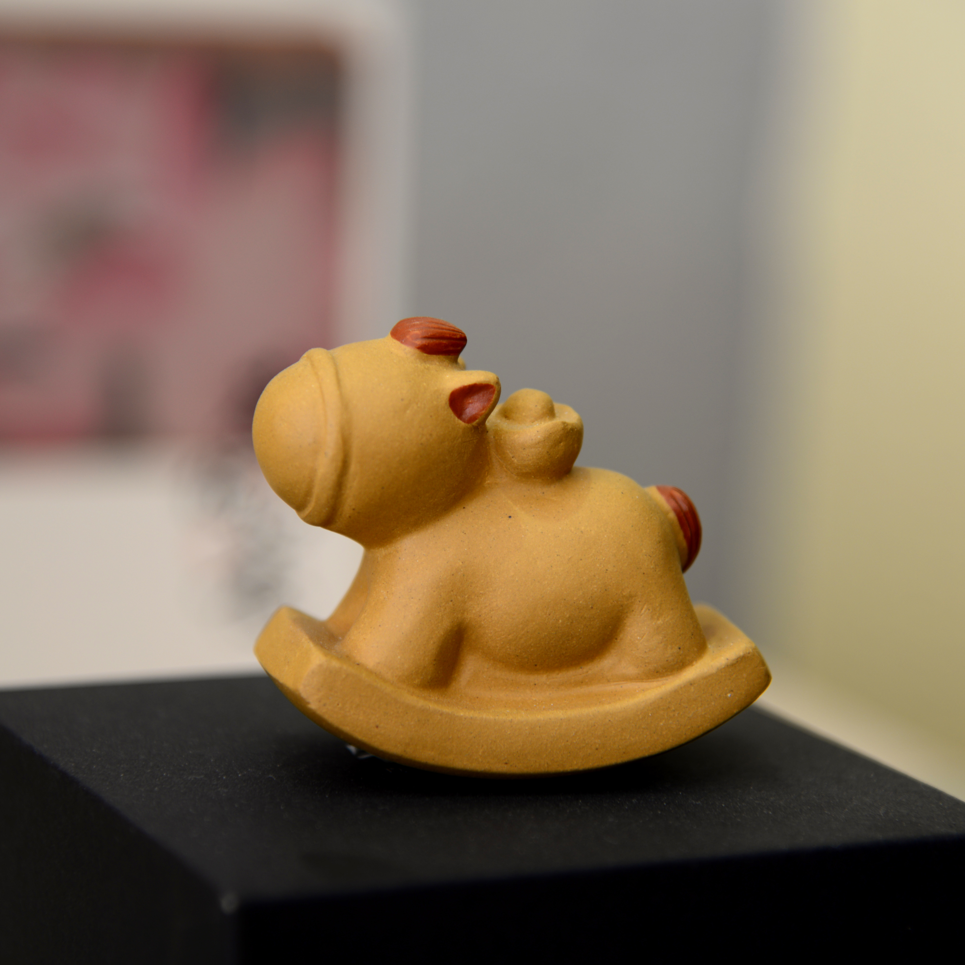 紫砂马上有钱解压茶宠小摆件