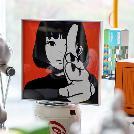 日式潮牌KYNE女孩挂画现代简约卧室装饰画网红个性潮流玄关墙壁画