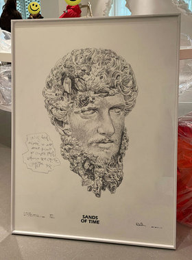 大卫雕像北欧素描装饰画