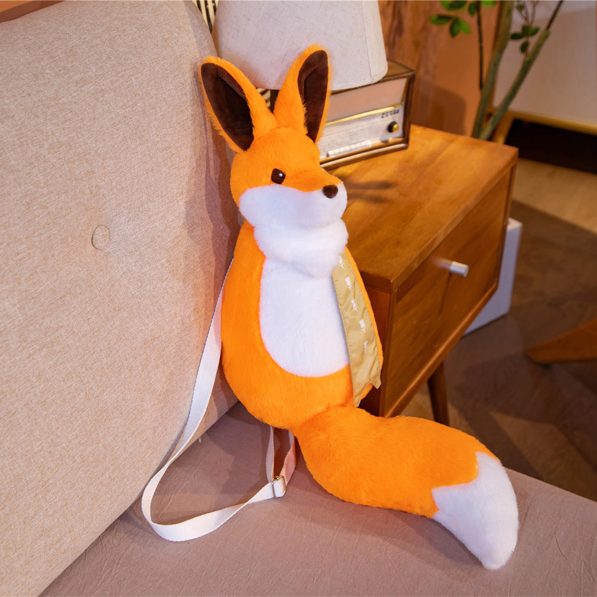 狐狸背包公仔抱枕柔软可爱